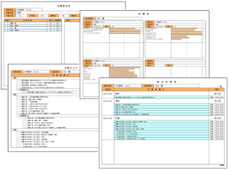 充実した成績管理票